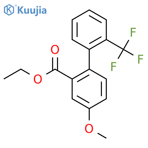 4-Methoxy-2'-(trifluoromethyl)biphenyl-2-carboxylic acid ethyl ester structure