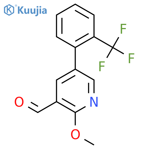 2-Methoxy-5-(2-(trifluoromethyl)phenyl)nicotinaldehyde structure