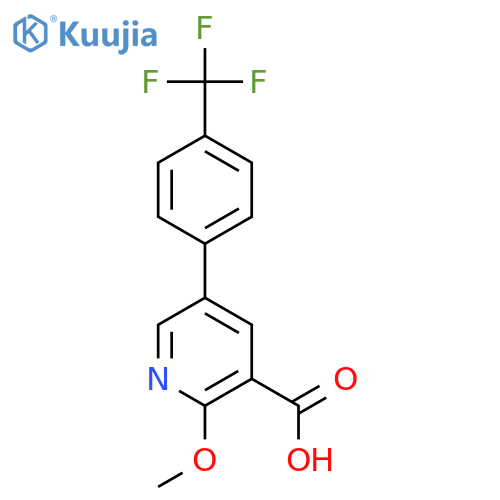 2-Methoxy-5-(4-trifluoromethylphenyl)nicotinic acid structure