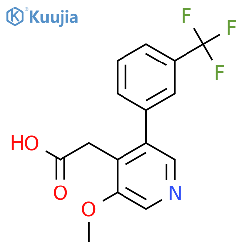 3-Methoxy-5-(3-(trifluoromethyl)phenyl)pyridine-4-acetic acid structure