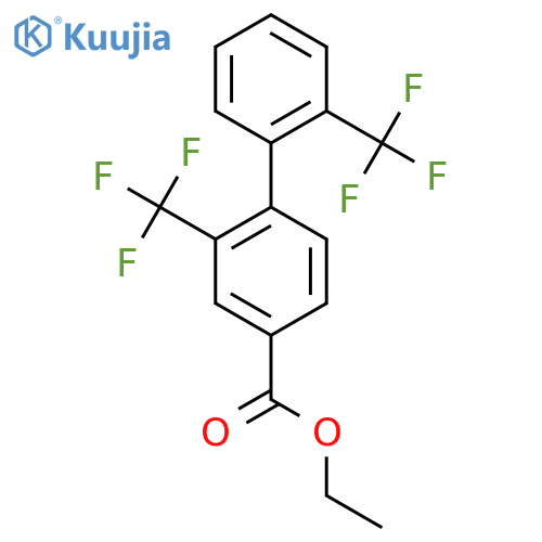 2,2'-Bis(trifluoromethyl)biphenyl-4-carboxylic acid ethyl ester structure