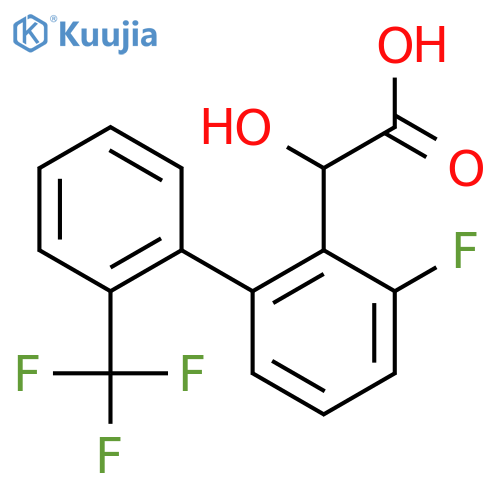 (3-Fluoro-2'-(trifluoromethyl)biphenyl-2-yl)-hydroxyacetic acid structure