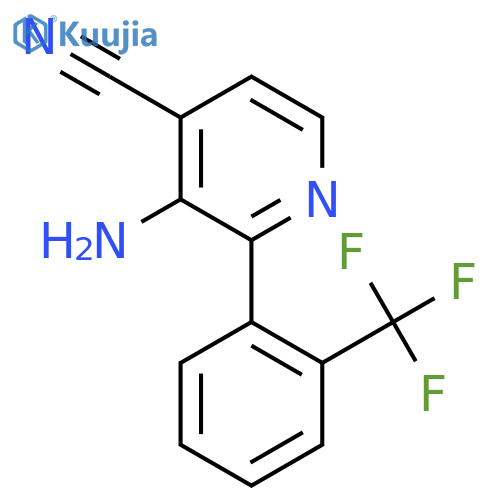 3-Amino-2-(2-(trifluoromethyl)phenyl)isonicotinonitrile structure