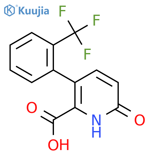 6-Hydroxy-3-(2-(trifluoromethyl)phenyl)picolinic acid structure