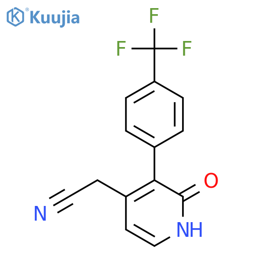 2-Hydroxy-3-(4-(trifluoromethyl)phenyl)pyridine-4-acetonitrile structure