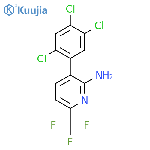 2-Amino-3-(2,4,5-trichlorophenyl)-6-(trifluoromethyl)pyridine structure