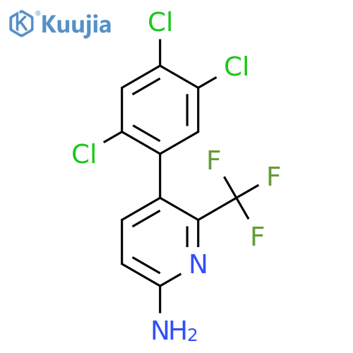 6-Amino-3-(2,4,5-trichlorophenyl)-2-(trifluoromethyl)pyridine structure