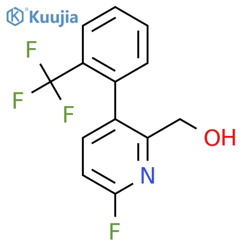 6-Fluoro-3-(2-(trifluoromethyl)phenyl)pyridine-2-methanol structure