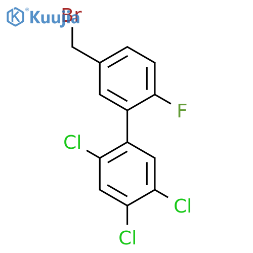 5'-Bromomethyl-2'-fluoro-2,4,5-trichlorobiphenyl structure