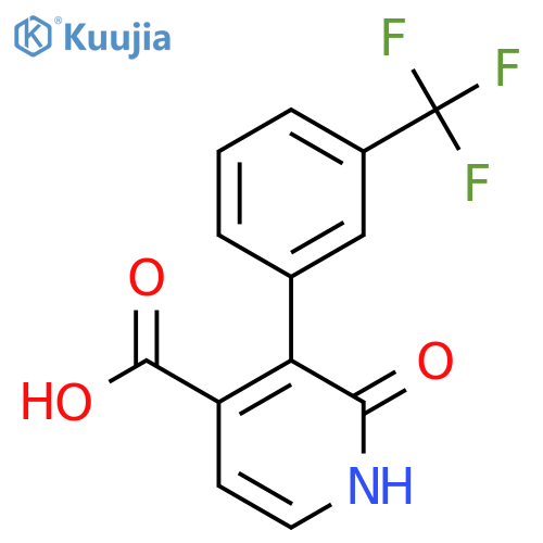 2-Hydroxy-3-(3-(trifluoromethyl)phenyl)isonicotinic acid structure