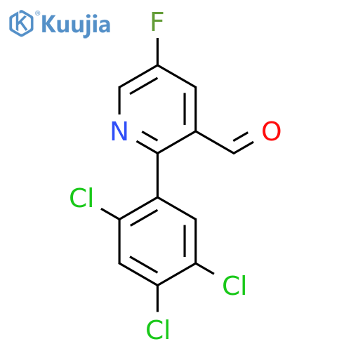 5-Fluoro-2-(2,4,5-trichlorophenyl)nicotinaldehyde structure