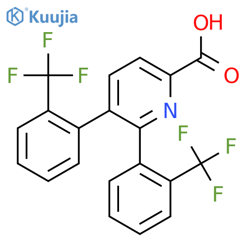 5,6-Bis(2-(trifluoromethyl)phenyl)picolinic acid structure