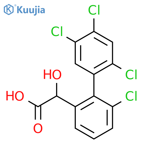 Hydroxy-(6,2',4',5'-tetrachlorobiphenyl-2-yl)-acetic acid structure