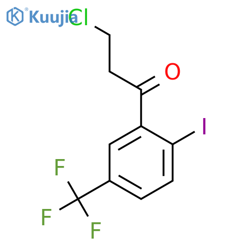 3-Chloro-2'-iodo-5'-(trifluoromethyl)propiophenone structure