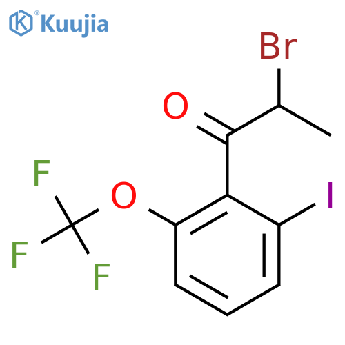 2-Bromo-2'-iodo-6'-(trifluoromethoxy)propiophenone structure