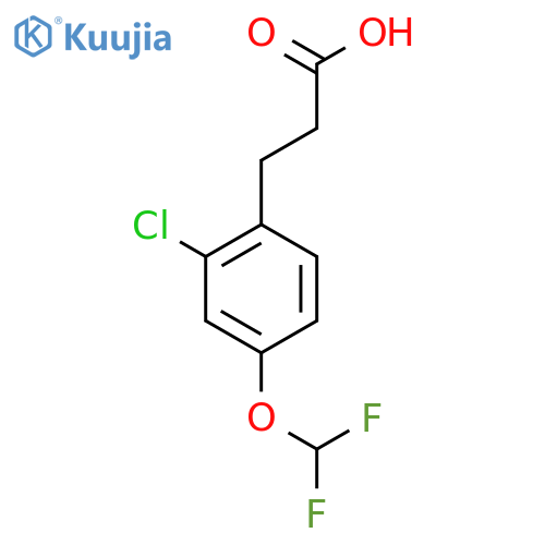3-(2'-Chloro-4'-(difluoromethoxy)phenyl)propionic acid structure