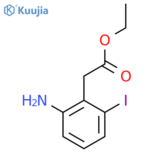 Ethyl 2-amino-6-iodophenylacetate structure