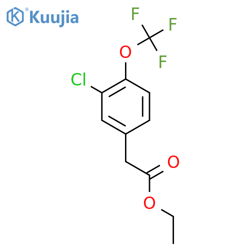 Ethyl 3-chloro-4-(trifluoromethoxy)phenylacetate structure