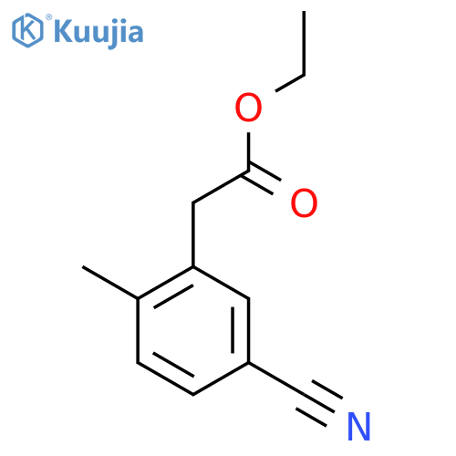 Ethyl 5-cyano-2-methylphenylacetate structure