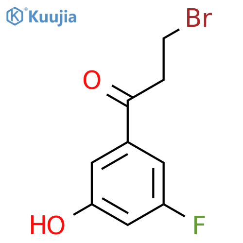 3-Bromo-3'-fluoro-5'-hydroxypropiophenone structure