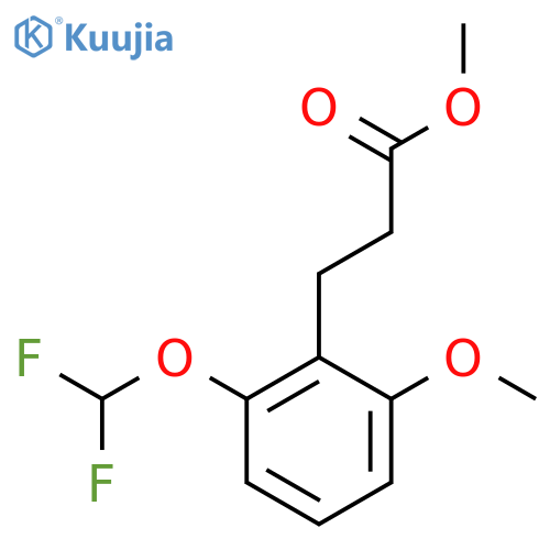 Methyl 3-(2'-(difluoromethoxy)-6'-methoxyphenyl)propionate structure