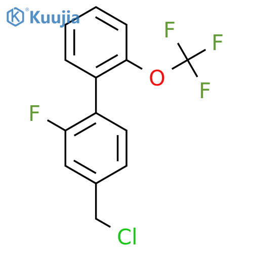 4-Chloromethyl-2-fluoro-2'-(trifluoromethoxy)biphenyl structure