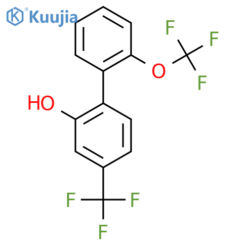 2-Hydroxy-2'-(trifluoromethoxy)-4-(trifluoromethyl)biphenyl structure