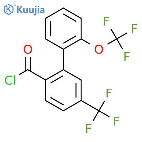 2'-(Trifluoromethoxy)-5-(trifluoromethyl)biphenyl-2-carbonyl chloride structure