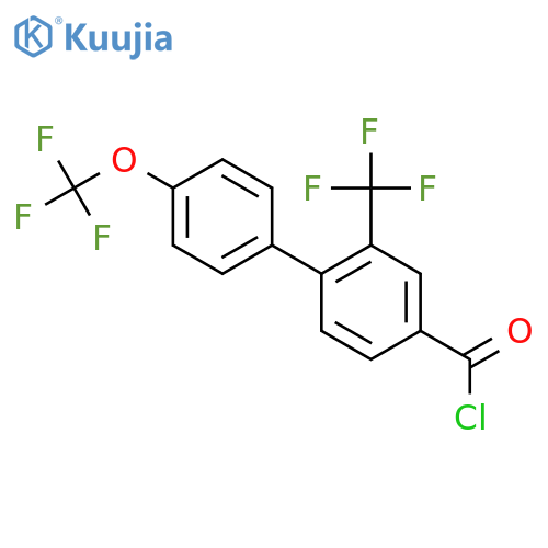 4'-(Trifluoromethoxy)-2-(trifluoromethyl)biphenyl-4-carbonyl chloride structure