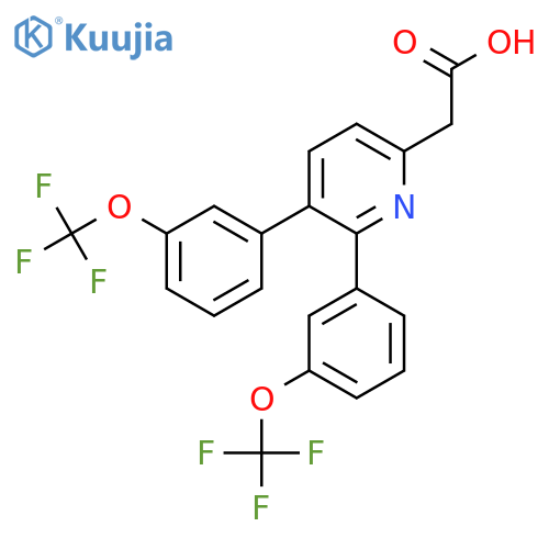 3,2-Bis(3-(trifluoromethoxy)phenyl)pyridine-6-acetic acid structure