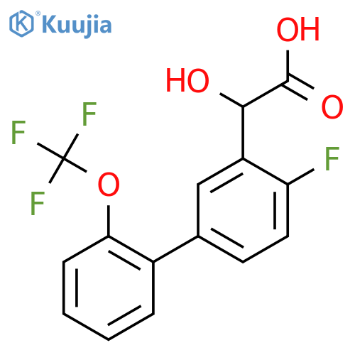 (4-Fluoro-2'-(trifluoromethoxy)biphenyl-3-yl)-hydroxyacetic acid structure