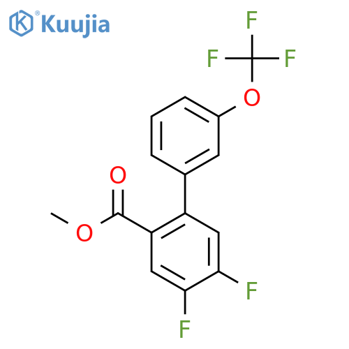 Methyl 4,5-difluoro-3'-(trifluoromethoxy)biphenyl-2-carboxylate structure