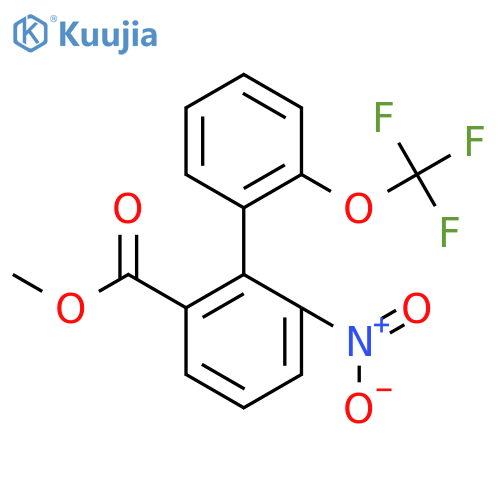 Methyl 6-nitro-2'-(trifluoromethoxy)biphenyl-2-carboxylate structure