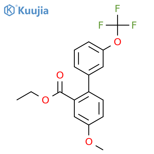 Ethyl 4-methoxy-3'-(trifluoromethoxy)biphenyl-2-carboxylate structure