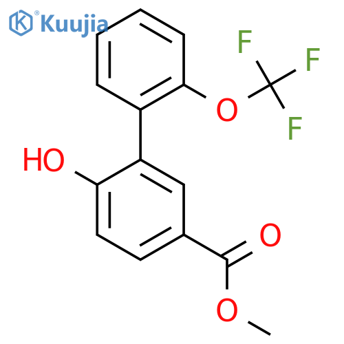 Methyl 6-hydroxy-2'-(trifluoromethoxy)-1,1'-biphenyl-3-carboxylate structure