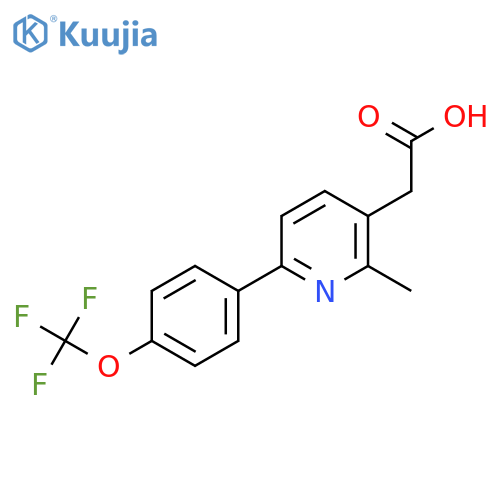 2-Methyl-6-(4-(trifluoromethoxy)phenyl)pyridine-3-acetic acid structure