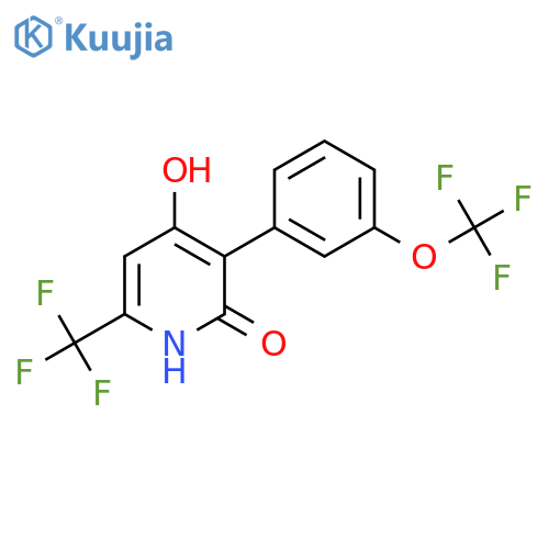 2,4-Dihydroxy-3-(3-(trifluoromethoxy)phenyl)-6-(trifluoromethyl)pyridine structure