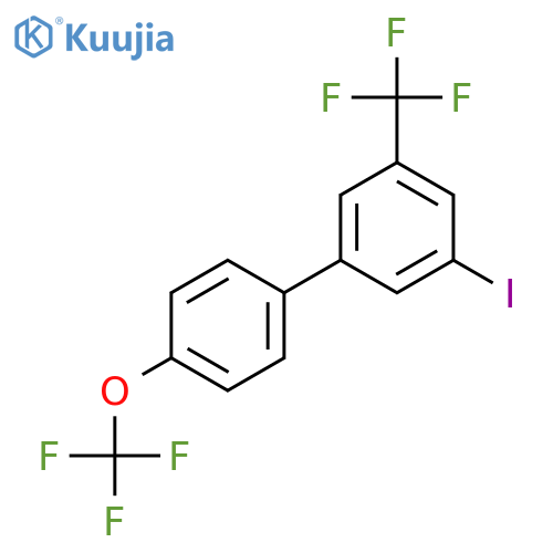 5-Iodo-4'-(trifluoromethoxy)-3-(trifluoromethyl)biphenyl structure