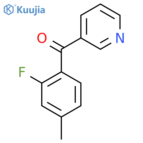 3-(2-Fluoro-4-methylbenzoyl)pyridine structure