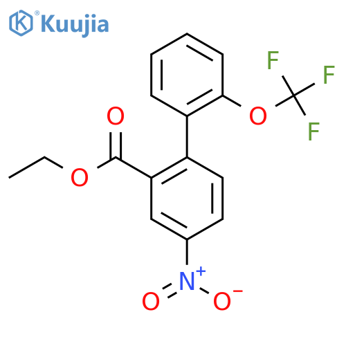 Ethyl 4-nitro-2'-(trifluoromethoxy)biphenyl-2-carboxylate structure