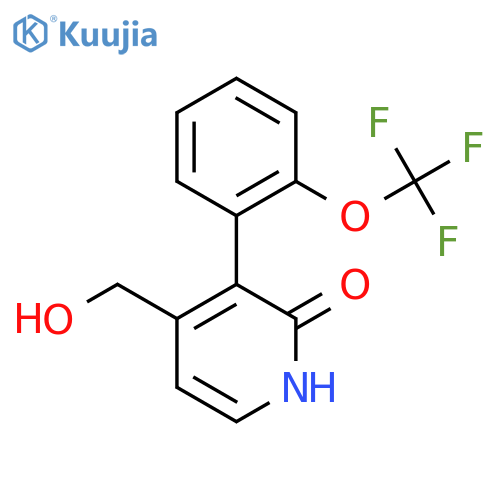 2-Hydroxy-3-(2-(trifluoromethoxy)phenyl)pyridine-4-methanol structure