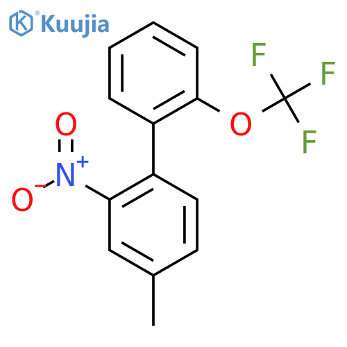 4-Methyl-2-nitro-2'-(trifluoromethoxy)biphenyl structure
