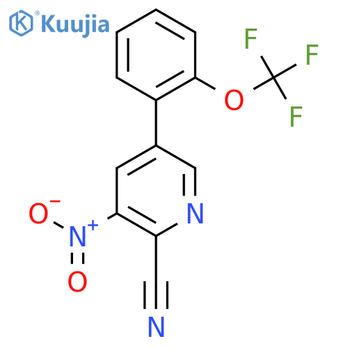 3-Nitro-5-(2-(trifluoromethoxy)phenyl)picolinonitrile structure