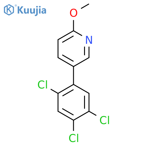 2-Methoxy-5-(2,4,5-trichlorophenyl)pyridine structure