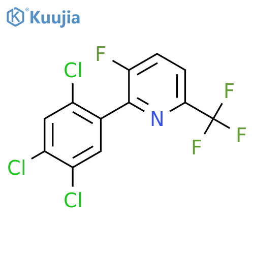 3-Fluoro-2-(2,4,5-trichlorophenyl)-6-(trifluoromethyl)pyridine structure