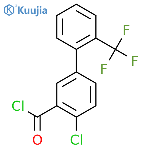 4-Chloro-2'-(trifluoromethyl)biphenyl-3-carbonyl chloride structure