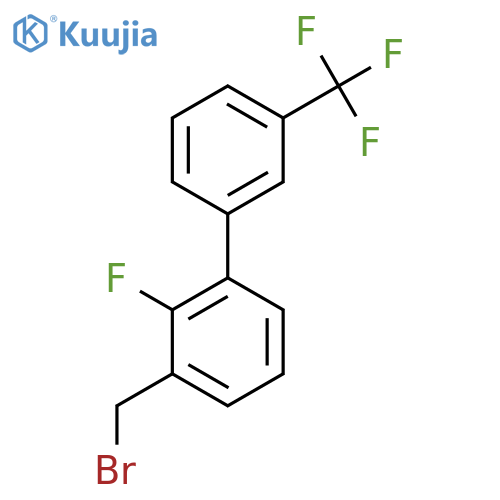 3-Bromomethyl-2-fluoro-3'-(trifluoromethyl)biphenyl structure