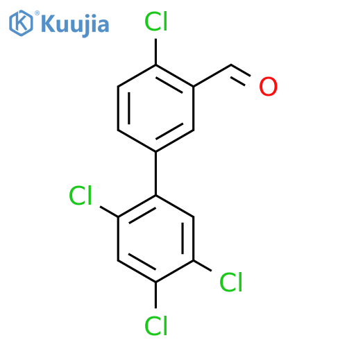 4,2',4',5'-Tetrachlorobiphenyl-3-carboxaldehyde structure
