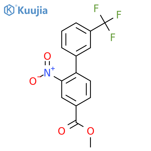 2-Nitro-3'-(trifluoromethyl)biphenyl-4-carboxylic acid methyl ester structure