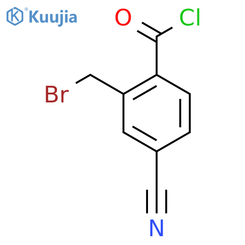 2-(Bromomethyl)-4-cyanobenzoyl chloride structure